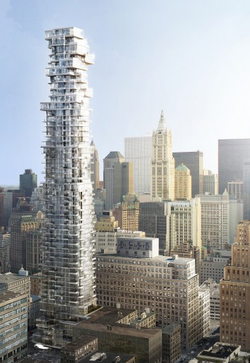 Illustration for article titled Bird's Nest Architects' Latest Unveiling: A Vertigo-Inducing Jenga Apartment Tower in NYC